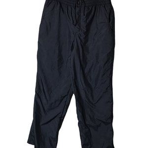 Haband Casual Joe Mens Black Elastic Waist Fleece Lined Waterproof Pants Size M